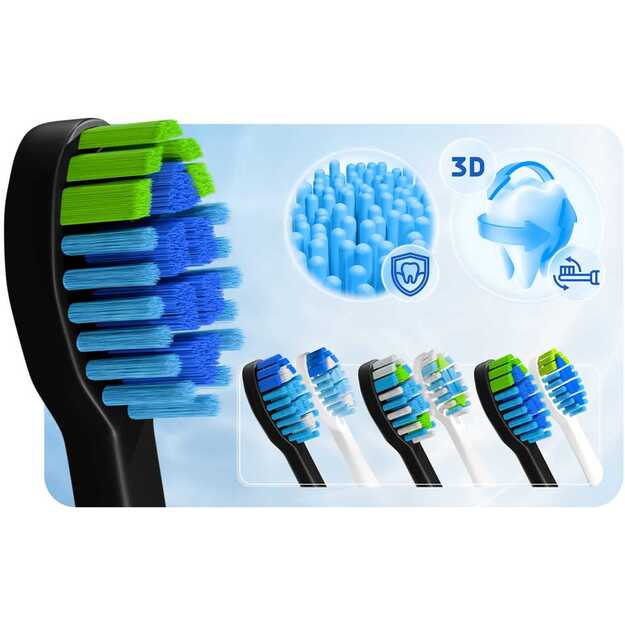 Berdsen Galaxy Duo sonic dantų šepetėlių rinkinys iš 2 vnt 7