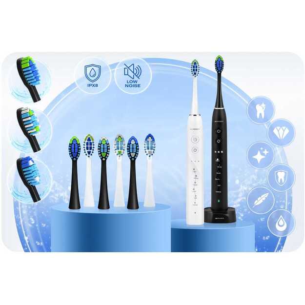 Berdsen Galaxy Duo sonic dantų šepetėlių rinkinys iš 2 vnt 1