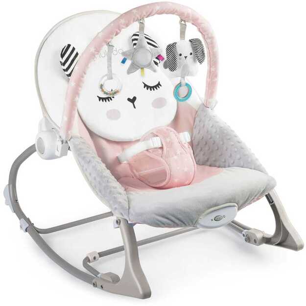 Nukido gultukas, kėdutė, supuoklė kūdikiams, rožinė	 1