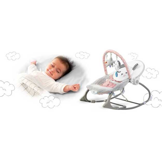 Nukido gultukas, kėdutė, supuoklė kūdikiams, rožinė	 8