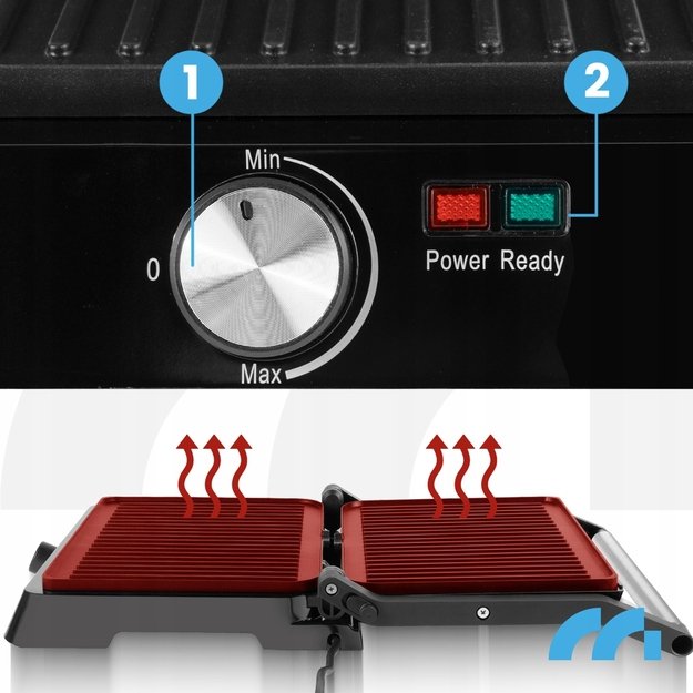Sumuštinių kepimo grilis, elektrinis sulankstomas skrudintuvas, galingas, 2200 W 10