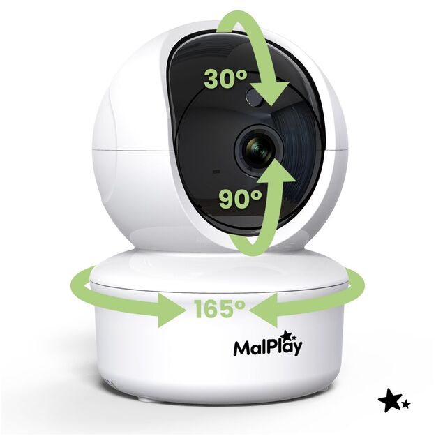 Kūdikio stebėjimo kamera, tiesioginio vaizdo monitorius, besisukantis, naktinis režimas, VOX LCD, 5 colių 11