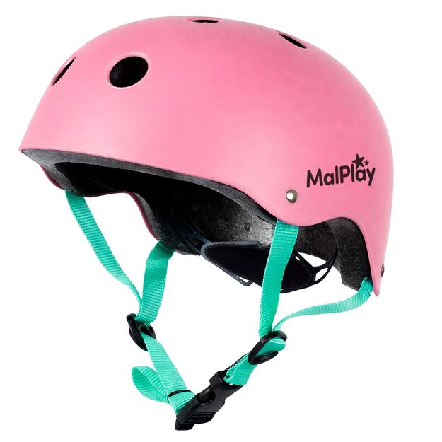 Vaikiškas dviratininko šalmas, reguliuojamas, 48–54 cm, rožinis - turkio 14