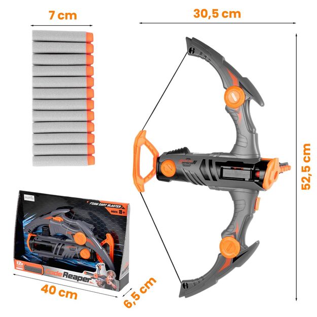 Vaikiškas lankas arbaletas su putplasčio strėlėmis, „Warrior Archer“, 12 dalių 2