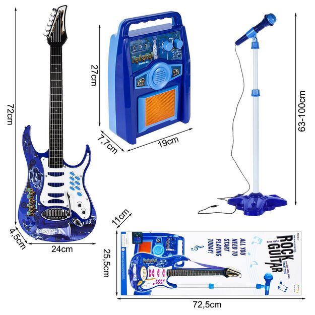 Vaikiška gitara su stiprintuvu ir mikrofonu 1