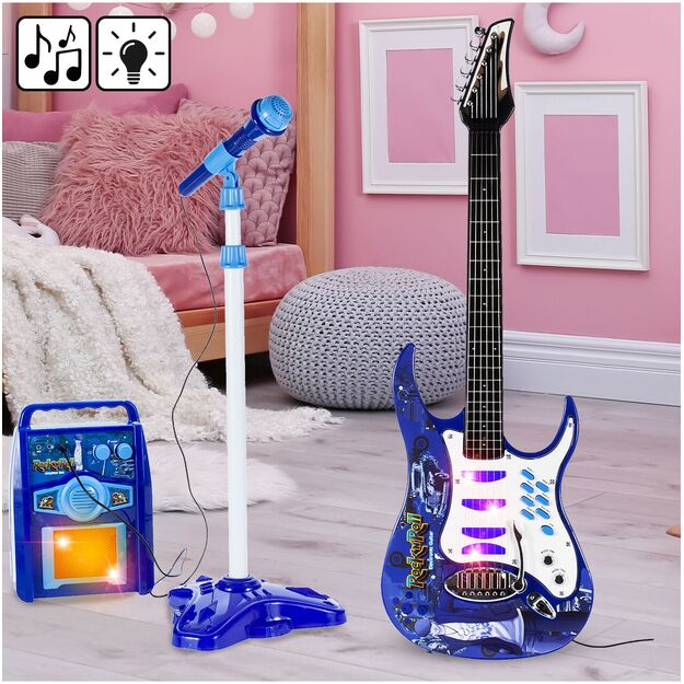Vaikiška gitara su stiprintuvu ir mikrofonu 7