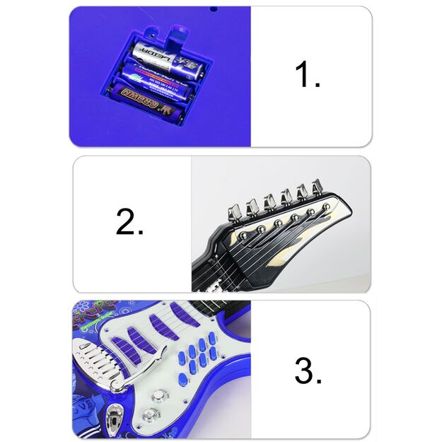 Vaikiška gitara su stiprintuvu ir mikrofonu 10