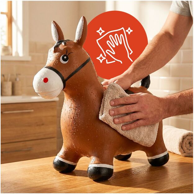 Pripučiamas guminis šokliukas Arkliukas su pompa 4