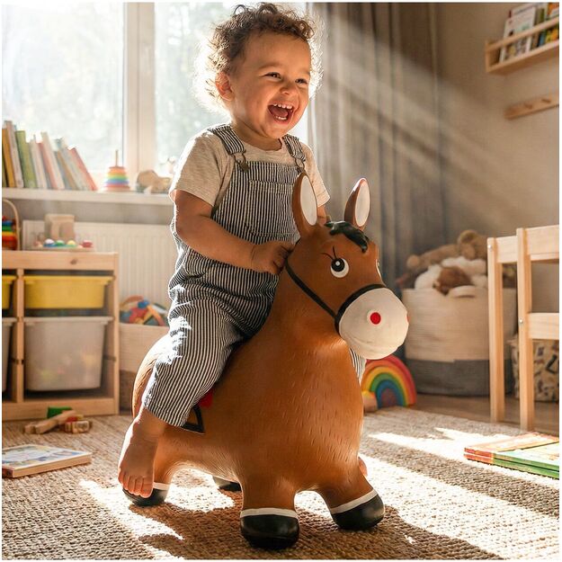 Pripučiamas guminis šokliukas Arkliukas su pompa 7