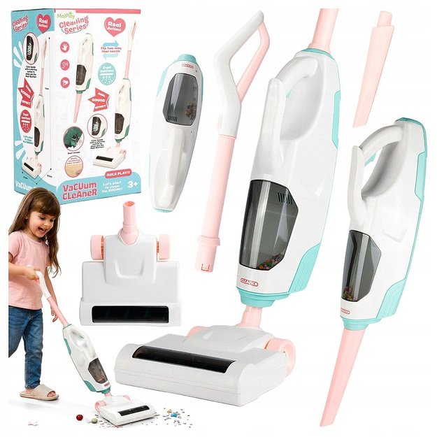 Vaikiškas interaktyvus belaidis vertikalus ir rankinis dulkių siurblys, 2in1