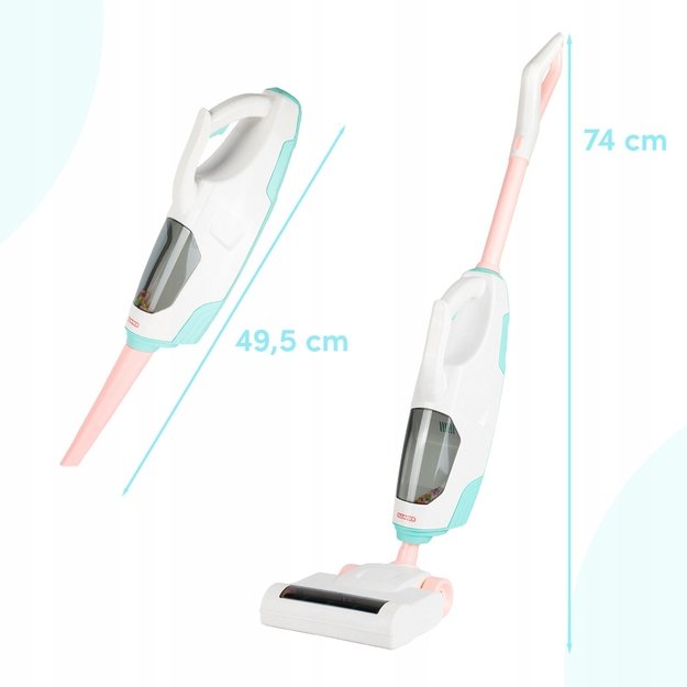 Vaikiškas interaktyvus belaidis vertikalus ir rankinis dulkių siurblys, 2in1 2