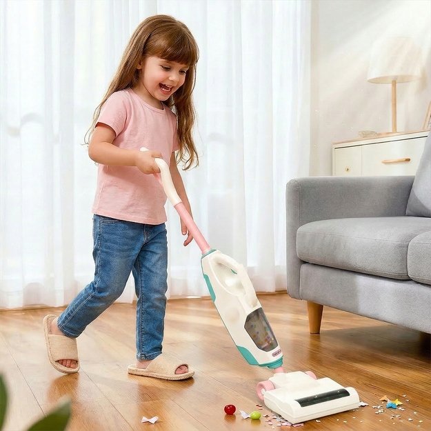 Vaikiškas interaktyvus belaidis vertikalus ir rankinis dulkių siurblys, 2in1 4