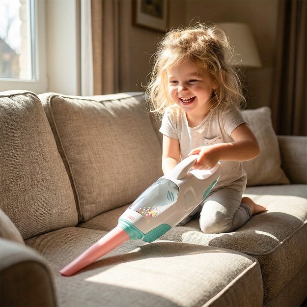 Vaikiškas interaktyvus belaidis vertikalus ir rankinis dulkių siurblys, 2in1 12