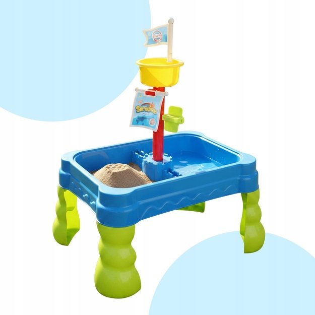 Smėlio ir vandens žaidimų stalas su priedais, 20 dalių 4