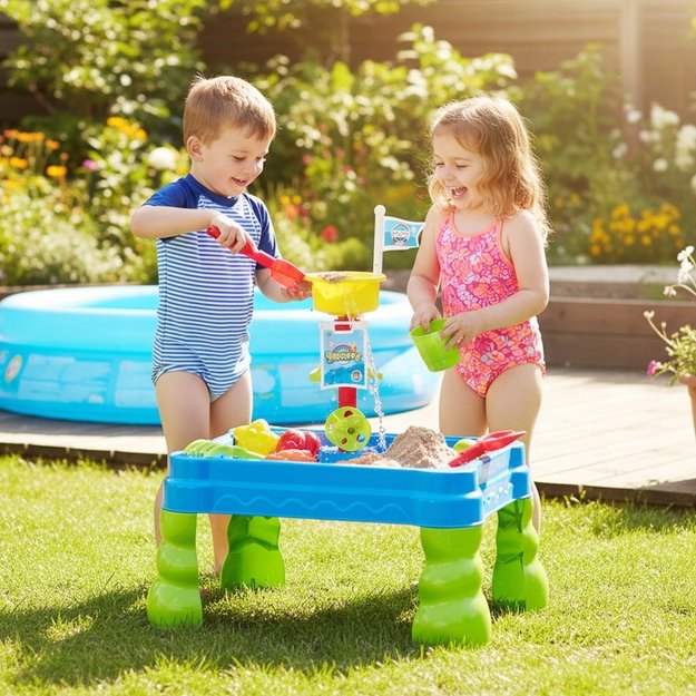 Smėlio ir vandens žaidimų stalas su priedais, 20 dalių 5
