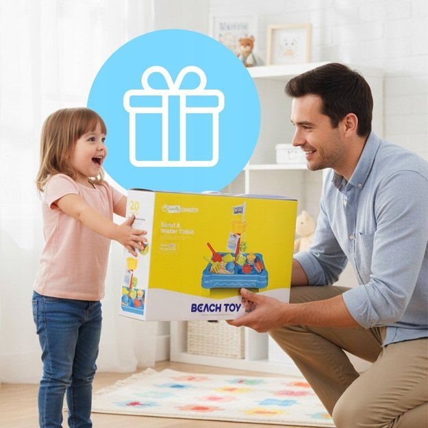 Smėlio ir vandens žaidimų stalas su priedais, 20 dalių 9