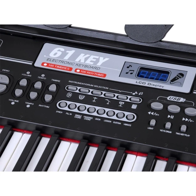 Vaikiškas pianinas su mikrofonu, 61 klavišas