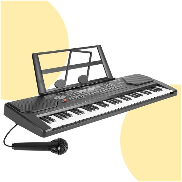 Vaikiškas pianinas su mikrofonu, 61 klavišas
