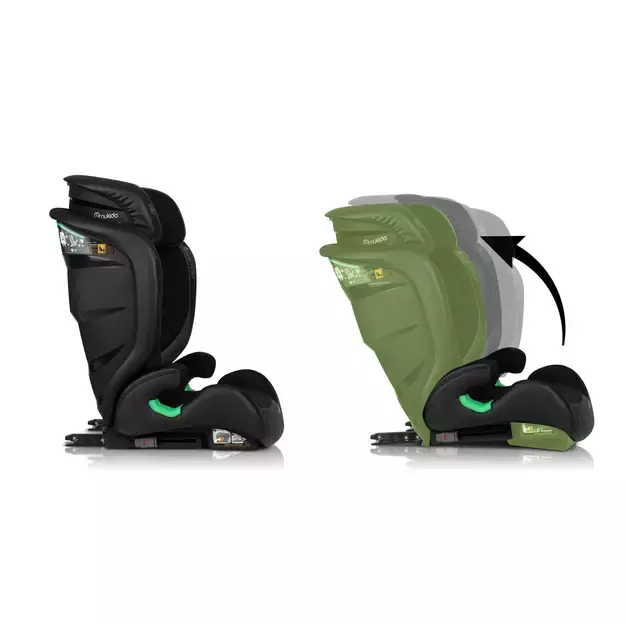 Automobilinė kėdutė Nukido Louis juoda 15-36 kg ISOFIX