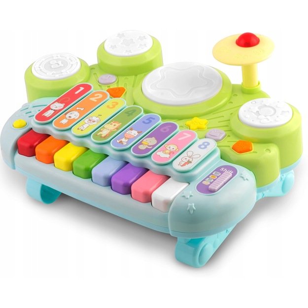 Muzikiniai žaisliniai cimbolai, ksilofonas ir būgnai RK-751 Ricokids