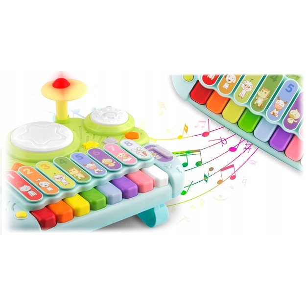 Muzikiniai žaisliniai cimbolai, ksilofonas ir būgnai RK-751 Ricokids