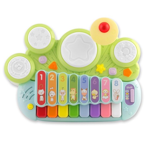 Muzikiniai žaisliniai cimbolai, ksilofonas ir būgnai RK-751 Ricokids
