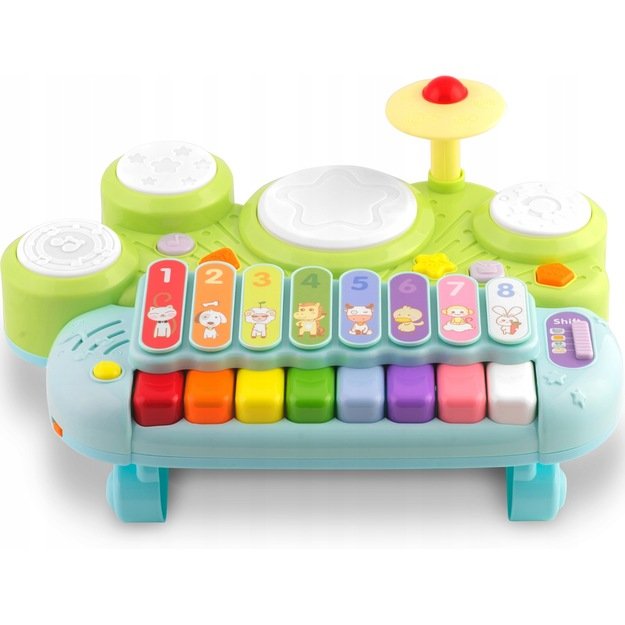 Muzikiniai žaisliniai cimbolai, ksilofonas ir būgnai RK-751 Ricokids