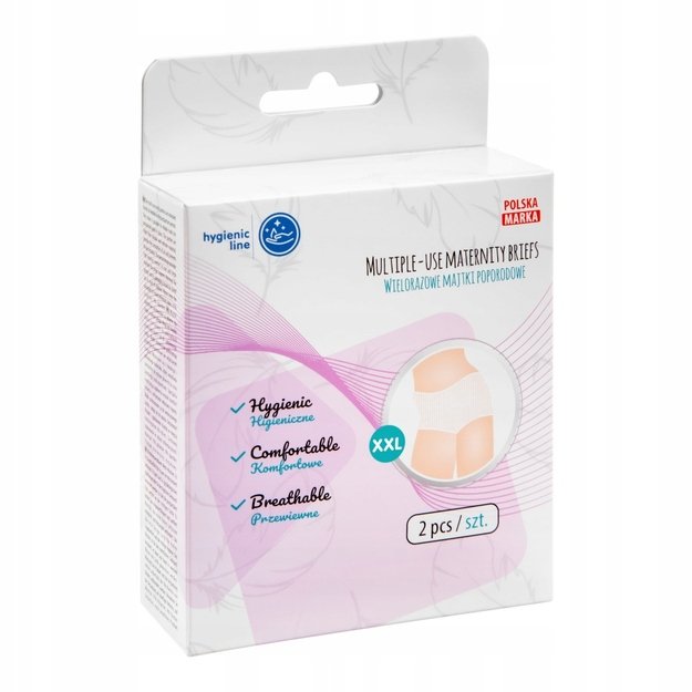 Akuku daugkartinės tinklinės kelnaitės po gimdymo, dydis - XXL, 2 vnt. А0233