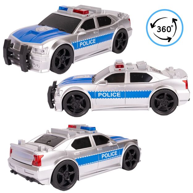 Žaislinis Policijos automobilis su šviesa, garsu ir atidaroma bagažine 4
