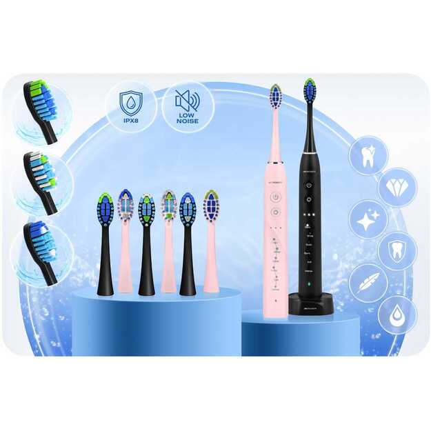 Berdsen Galaxy Duo sonic dantų šepetėlių rinkinys iš 2 vnt 20