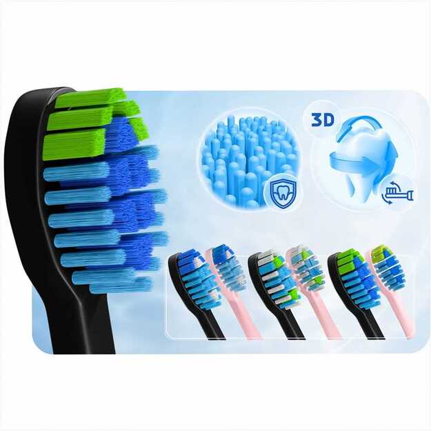 Berdsen Galaxy Duo sonic dantų šepetėlių rinkinys iš 2 vnt 21