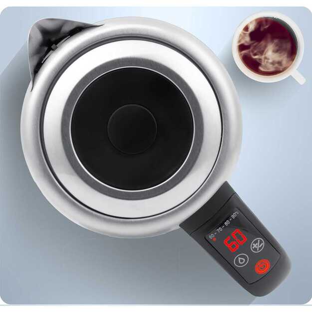 Elektrinis stiklinis virdulys su temperatūros reguliatoriumi 1,7 l 2200 W Berdsen BD-714 7