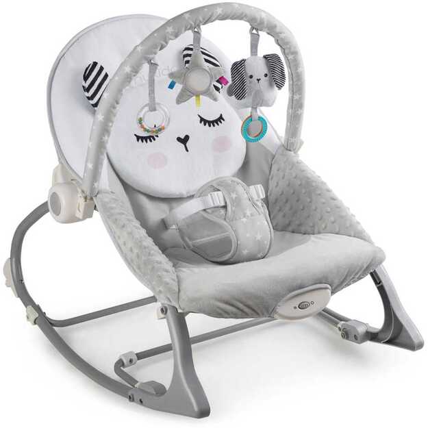 Nukido gultukas, kėdutė, supuoklė kūdikiams, pilka	 1