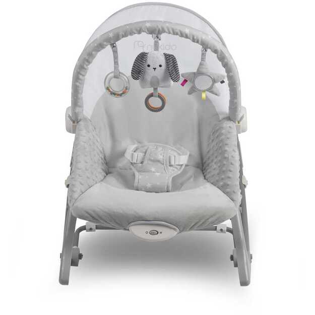 Nukido gultukas, kėdutė, supuoklė kūdikiams, pilka	 2