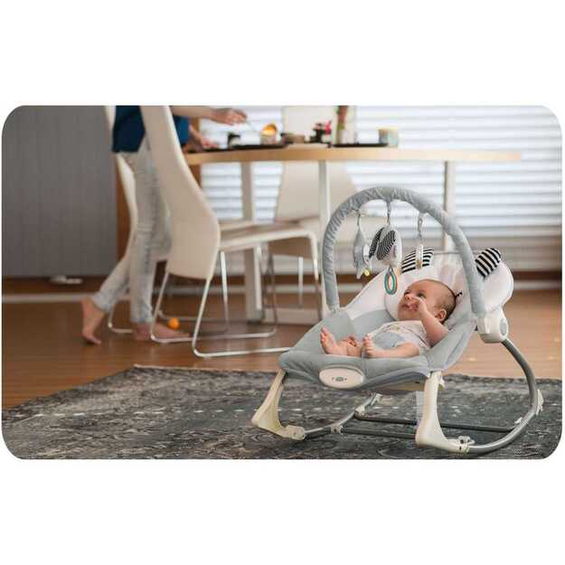 Nukido gultukas, kėdutė, supuoklė kūdikiams, pilka	 9