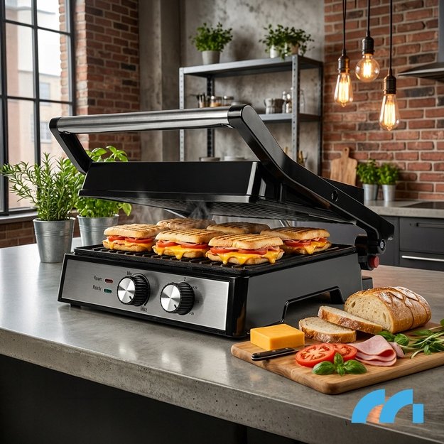 Sumuštinių kepimo grilis, elektrinis sulankstomas skrudintuvas, galingas, 2500 W 3