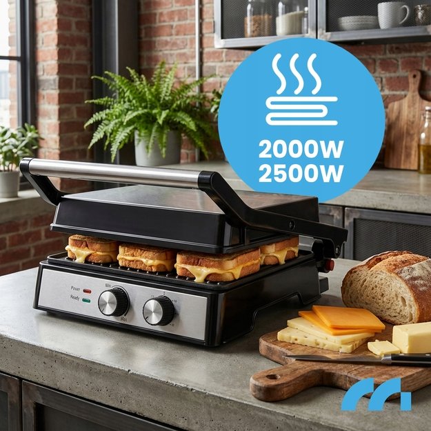 Sumuštinių kepimo grilis, elektrinis sulankstomas skrudintuvas, galingas, 2500 W 8
