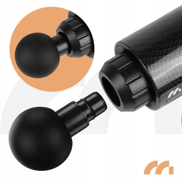 Masažo pistoletas kūnui, nugarai, pėdoms, masažo pistoleto dėklas su 10 antgalių, MalTec 6