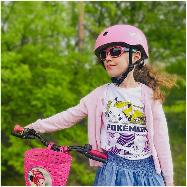 Vaikiškas dviratininko šalmas, reguliuojamas, 48–54 cm, rožinis  5