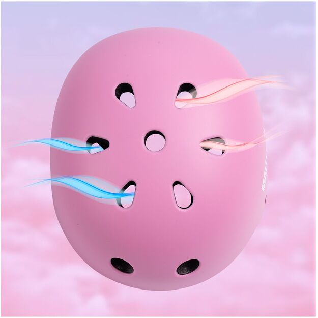 Vaikiškas dviratininko šalmas, reguliuojamas, 48–54 cm, rožinis  3