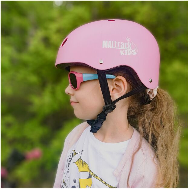 Vaikiškas dviratininko šalmas, reguliuojamas, 48–54 cm, rožinis  12