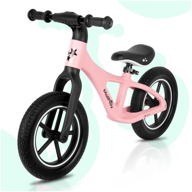 Balansinis dviratis vaikams nuo 2 metų, 12 colių, PU ratai, lengvi, 3,4 kg, „Nylu Pink“ 3