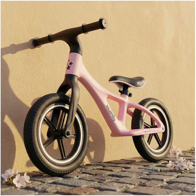 Balansinis dviratis vaikams nuo 2 metų, 12 colių, PU ratai, lengvi, 3,4 kg, „Nylu Pink“ 5