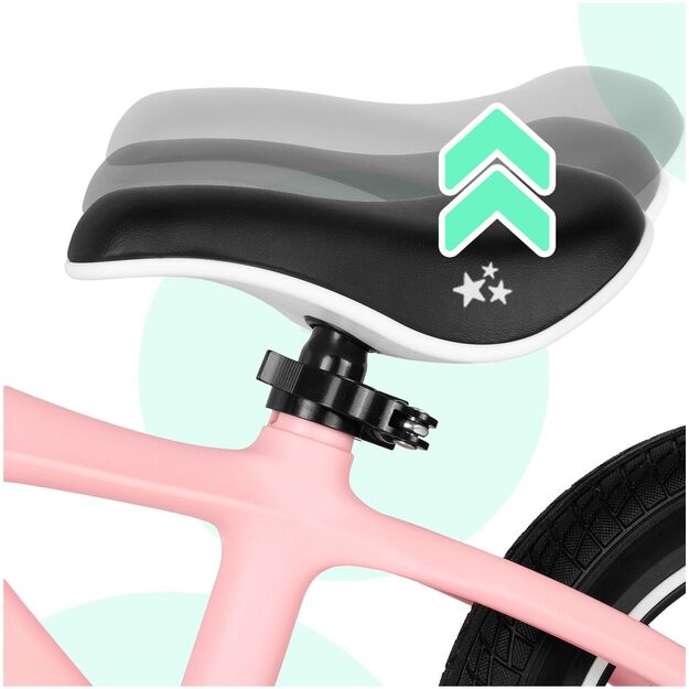 Balansinis dviratis vaikams nuo 2 metų, 12 colių, PU ratai, lengvi, 3,4 kg, „Nylu Pink“ 6