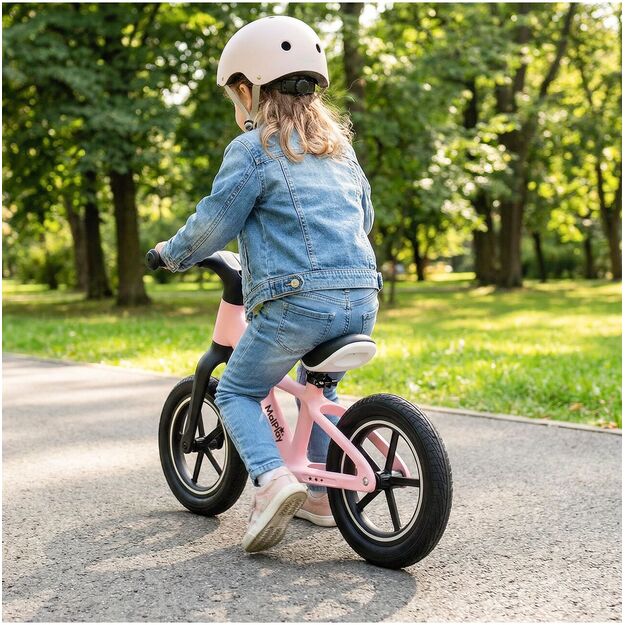 Balansinis dviratis vaikams nuo 2 metų, 12 colių, PU ratai, lengvi, 3,4 kg, „Nylu Pink“ 10