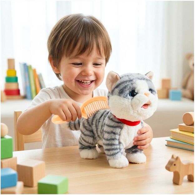 Interaktyvus minkštas žaislas pliušinis kačiukas Bonifacijus 5