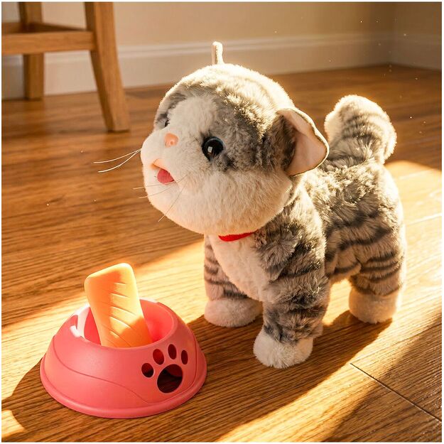 Interaktyvus minkštas žaislas pliušinis kačiukas Bonifacijus 6