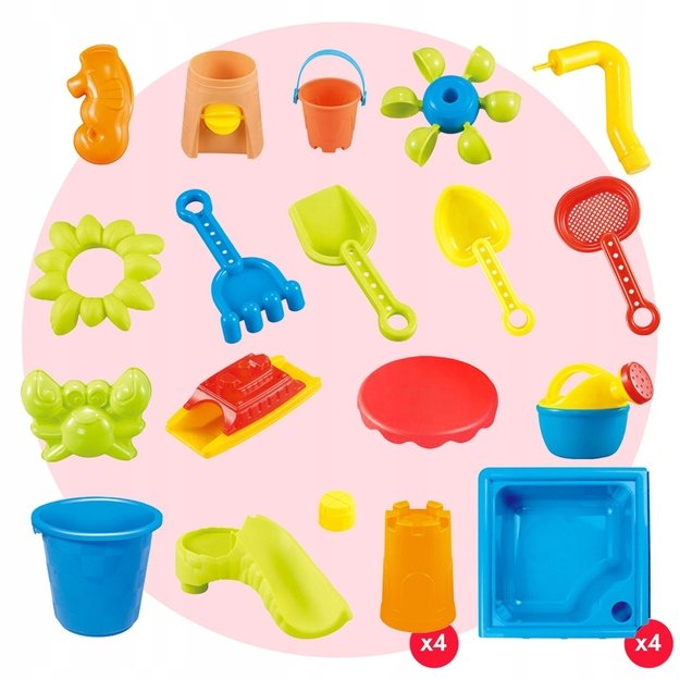 Smėlio ir vandens žaidimų stalas su priedais, 25 el. 5