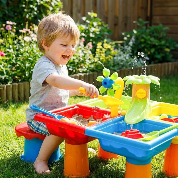 Smėlio ir vandens žaidimų stalas su priedais, 25 el. 4
