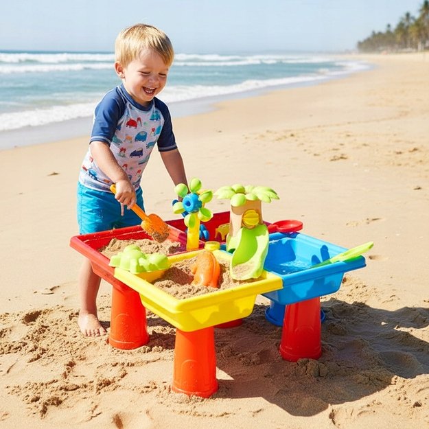 Smėlio ir vandens žaidimų stalas su priedais, 25 el. 7